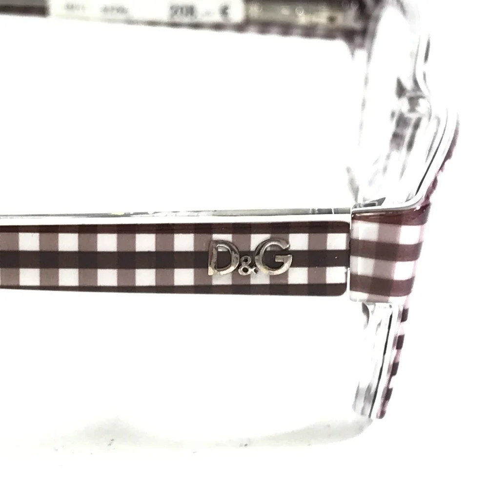 Dolce & Gabbana D&G1216 1882 Eyeglasses Frames Brown White Checkered 52-16-135